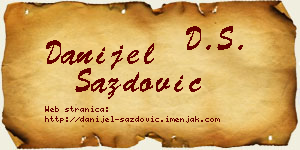Danijel Sazdović vizit kartica